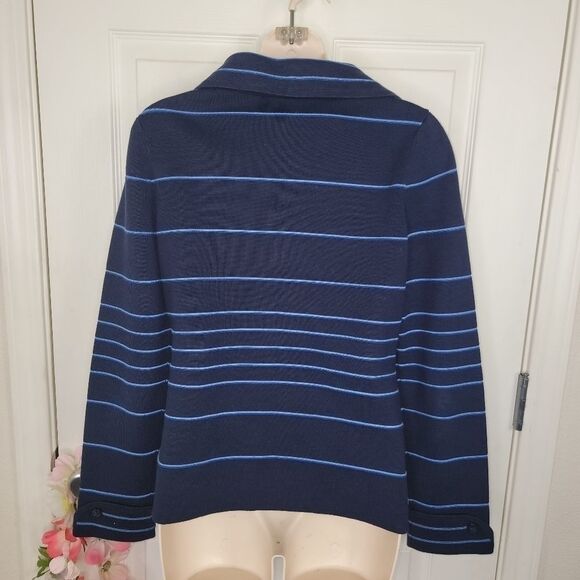 Pendleton navy striped knit button up cardigan xs - Picture 5 of 7